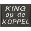 Aufnäher - KING op de KOPPEL - 06096 - Gr. ca. 6 x 4,5 cm - Patches Stick Applikation