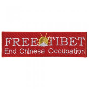 AUFNÄHER - Free Tibet End Chinese Occupation - 01897 - Gr. ca. 12,5 x 4,5 cm - Patches Stick Applikation