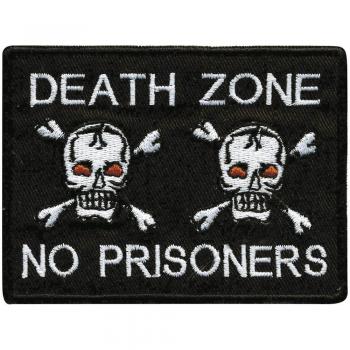 AUFNÄHER - Totenköpfe - Death Zone - 00339 - Gr. ca. 9 x 7 cm - Patches Stick Applikation