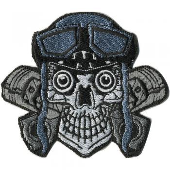 AUFNÄHER - Totenkopf - 01967 - Gr. ca. 9,5 x 8,5 cm - Patches Stick Applikation