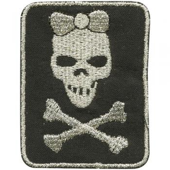 AUFNÄHER - Totenkopf - Girl - 01973 - Gr. ca. 5 x 7 cm - Patches Stick Applikation