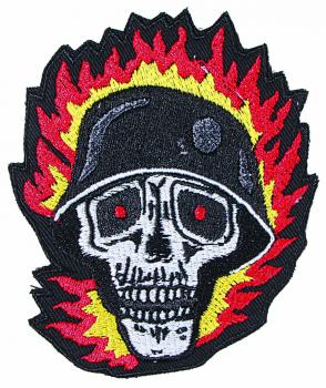 AUFNÄHER - Totenkopf Flammen - 03037 - Gr. ca.  cm - Patches Stick Applikation