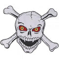 AUFNÄHER - Totenkopf - 03094  - Gr. ca. 6 x 6 cm - Patches Stick Applikation