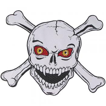 AUFNÄHER - Totenkopf - 03094  - Gr. ca. 6 x 6 cm - Patches Stick Applikation