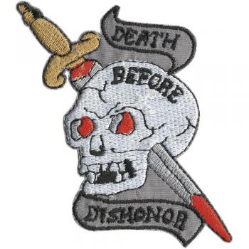 AUFNÄHER - Totenkopf - 04280 - Gr. ca. 6 x 8 cm - Patches Stick Applikation