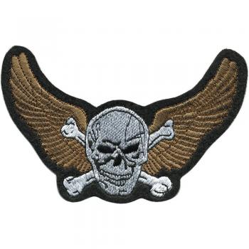 Aufnäher  - Totenkopf Adler - 04697 - Gr. ca. 10,5cm x 6,5cm - Patches Stick Applikation