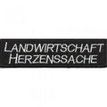 Aufnäher Patches Landwirtschaft Herzenssache Gr. ca. 11 x 3 cm 01620