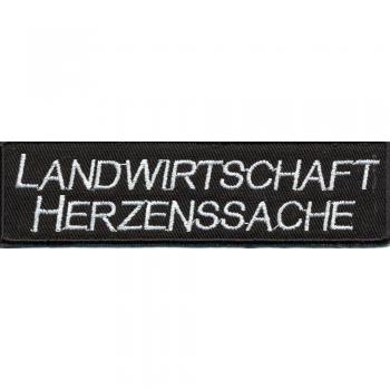 Aufnäher Patches Landwirtschaft Herzenssache Gr. ca. 11 x 3 cm 01620