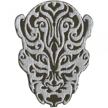 AUFNÄHER - Tribal Tatoo in Kopfform - 00008 - Gr. ca. 7 x 8,5 cm - Patches Stick Applikation