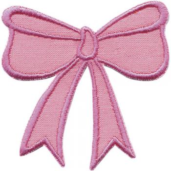 Aufnäher - Rosa Schleife - 00845 - Gr. ca 6,5 x 6 cm - Patches Stick Applikation