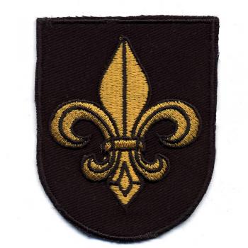 AUFNÄHER - Wappen mit heraldischer Lilie - 01020 - Gr. ca. 7x 5,5 cm - Patches Stick Applikation