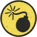 AUFNÄHER - BOMBE Explosiv - Gr. ca. 7cm (01918) Patches Stick Motivstick Applikation