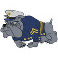 Aufnäher - Boxerhund Sheriff - 01979 - Gr. ca. 9,5 x 5,5 cm - Patches Stick Applikation