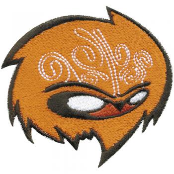 Aufnäher - Flammengesicht - 02050 - Gr. ca. 7,5 x 6,5cm - Patches Stick Applikation