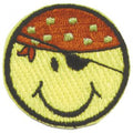 AUFNÄHER - Piraten-Smiley - 02171 - Gr. ca. 7 cm - Patches Stick Applikation