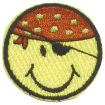 AUFNÄHER - Piraten-Smiley - 02171 - Gr. ca. 7 cm - Patches Stick Applikation