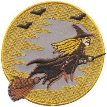 Aufnäher - Fliegende Hexe - 03159 - Gr. ca. 7,5 cm - Patches Stick Applikation