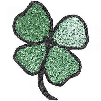 Aufnäher - Kleeblatt - 04088 - Gr. ca. 6 x 5,5 cm - Patches Stick Applikation
