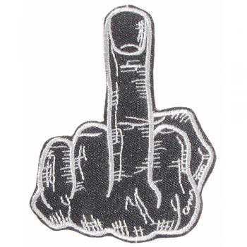 Aufnäher - Stinkefinger - 04386 - Gr. ca. 7,5 x 10 cm - Patches Stick Applikation