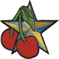 Aufnäher - Stern mit Kirschen - 04833 - Gr. ca. 7 x 7,5 cm - Patches Stick Applikation