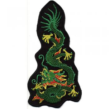 Aufnäher - Grüner Drache - 07375 - Gr. ca. 20 x 10 cm - Patches Stick Applikation