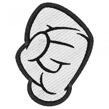 Aufnäher - Faust zu - 21706 - Gr. ca. 5 x 6,5 cm - Patches Stick Applikation