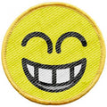 Aufnäher - Lachender Smiley - 21709 - Gr. ca. 6 cm - Patches Stick Applikation