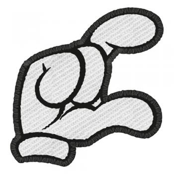 Aufnäher - Hand - 21717 - Gr. ca. 6 x 6,5 cm - Patches Stick Applikation