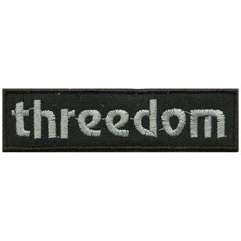 AUFNÄHER - threedom - 04759 - Gr. ca. 9,5 x 2,5 cm - Patches Stick Applikation