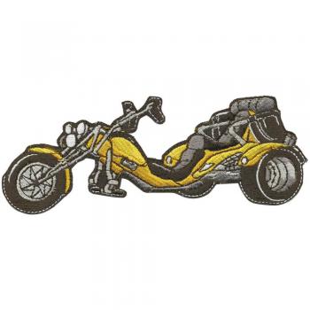 AUFNÄHER - Trike gelb - 04831 - Gr. ca. 14,5 x 5 cm - Patches Stick Applikation
