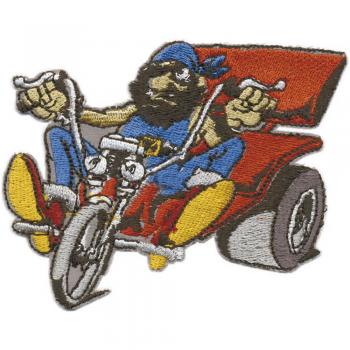AUFNÄHER -  Trikefahrer - 04843 - Gr. ca. 11 x 9 cm - Patches Stick Applikation