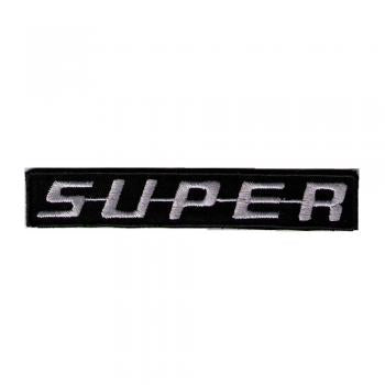 AUFNÄHER - SUPER - 00645 - Gr. ca.12 x 2 cm - Patches Stick Applikation