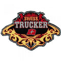 AUFNÄHER " SWISS TRECKER" NEU Gr. ca. 11 x 5cm (02941) Patches Stick Applikation