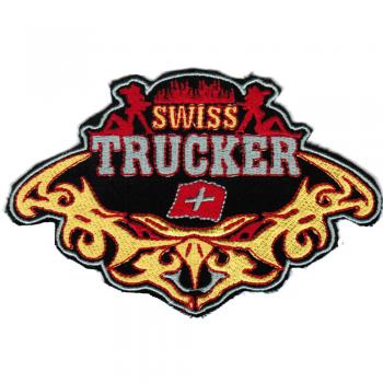 AUFNÄHER &quot; SWISS TRECKER&quot; NEU Gr. ca. 11 x 5cm (02941) Patches Stick Applikation