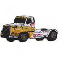 Aufnäher - Truck gelb-weiß - 04402 - Gr. ca. 10 x 5,5 cm - Patches Stick Applikation