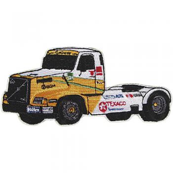 Aufnäher - Truck gelb-weiß - 04402 - Gr. ca. 10 x 5,5 cm - Patches Stick Applikation