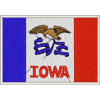 AUFNÄHER - USA - Iowa - 05548 - Gr. ca. 8 x 5 cm - Patches Stick Applikation