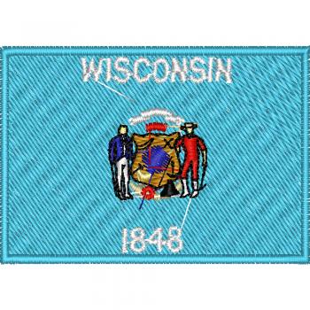 AUFNÄHER - USA - Wisconsin - 05599 - Gr. ca. 8 x 5 cm - Patches Stick Applikation