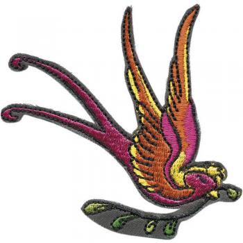 Aufnäher - Paradiesvogel - 01847 - Gr. ca. 7,5 x 7 cm - Patches Stick Applikation