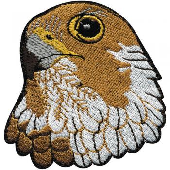 Aufnäher - Greifvogelkopf - 01902 - Gr. ca. 6 x 6 cm - Patches Stick Applikation