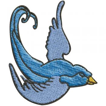 Aufnäher - Paradiesvogel - 02023 - Gr. ca. 8 x 7 cm - Patches Stick Applikation