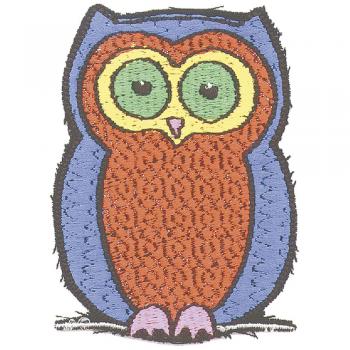 Aufnäher - Eule - 03039 - Gr. ca. 5cm x 6,5cm