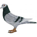 Aufnäher - Taube - 03082 - Gr. ca. 11 x 4 cm - Patches Stick Applikation