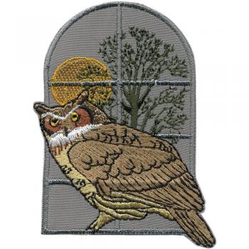 Aufnäher - Eule bei Nacht - 03160 - Gr. ca. 5,5 x 8,5 cm - Patches Stick Applikation