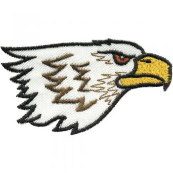Aufnäher - Greifvogelkopf - 04037 - Gr. ca. 10,5 x 5,5 cm - Patches Stick Applikation