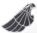 Aufnäher - Greifvogelkopf schwarz-weiss - 04066 - Gr. ca. 11 x 5,5 cm - Patches Stick Applikation