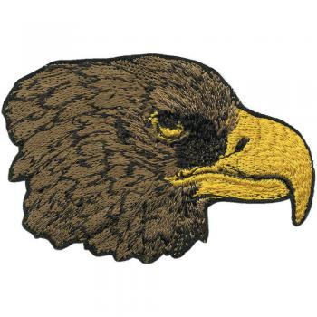 Aufnäher - Greifvogelkopf - 04081 - Gr. ca. 9,5 x 7 cm - Patches Stick Applikation