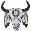 AUFNÄHER - Western - Stier - 03152 - Gr. ca. 6,5 x 6,5 cm - Patches Stick Applikation