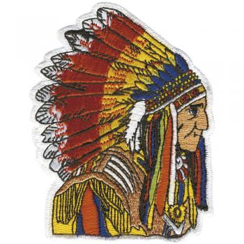 AUFNÄHER - Indianer Häuptling - 04420 - Gr. ca. 8 x 10 cm - Patches Stick Applikation