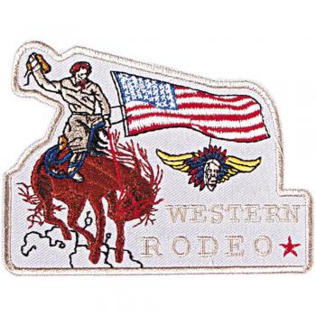 AUFNÄHER - Western Rodeo - 04498 - Gr. ca. 10,5 x 8 cm - Patches Stick Applikation